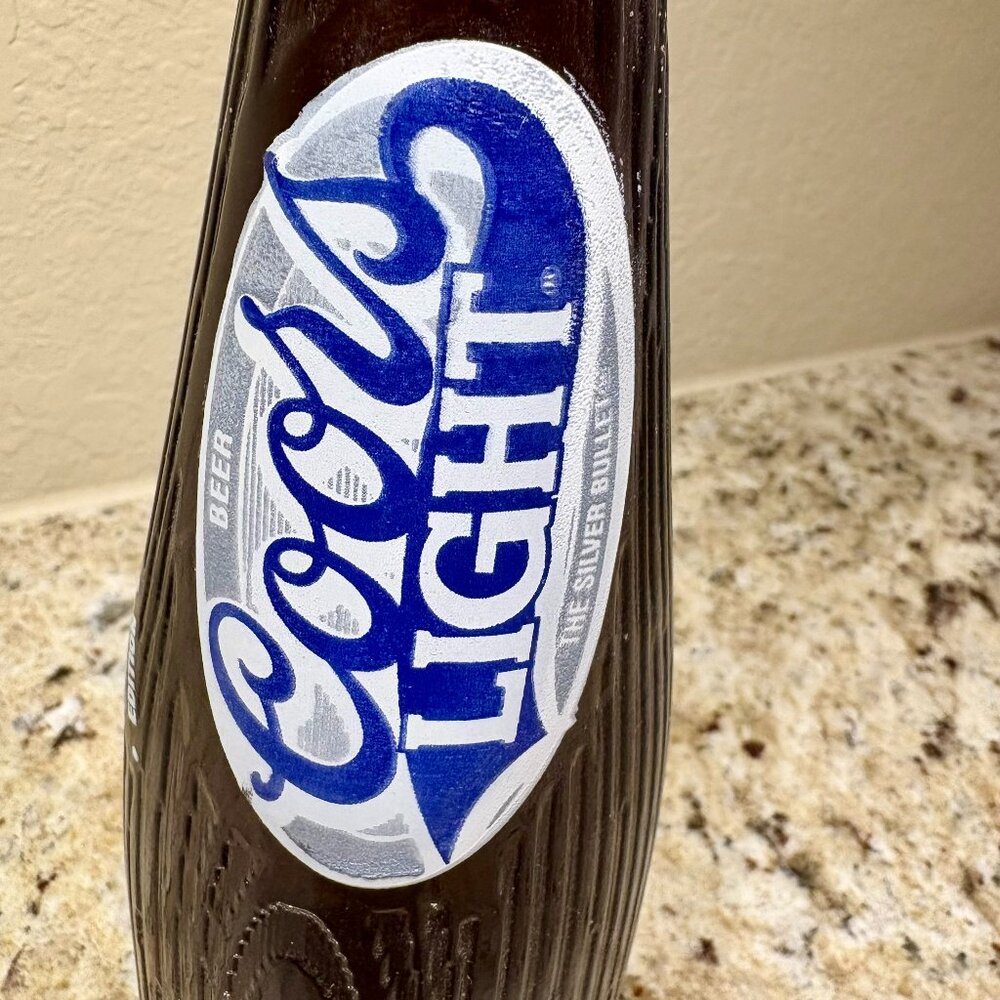 Vintage 1 Pint Coors Light Baseball Bat Bottle Limited Edition - EMPTY w/Cap - Picture 7 of 9